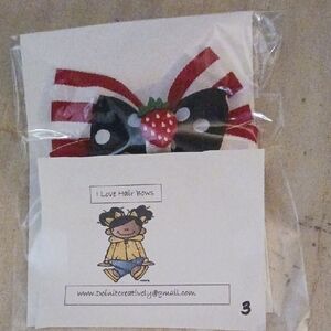 Red and Black Polka Dot Hair Bow